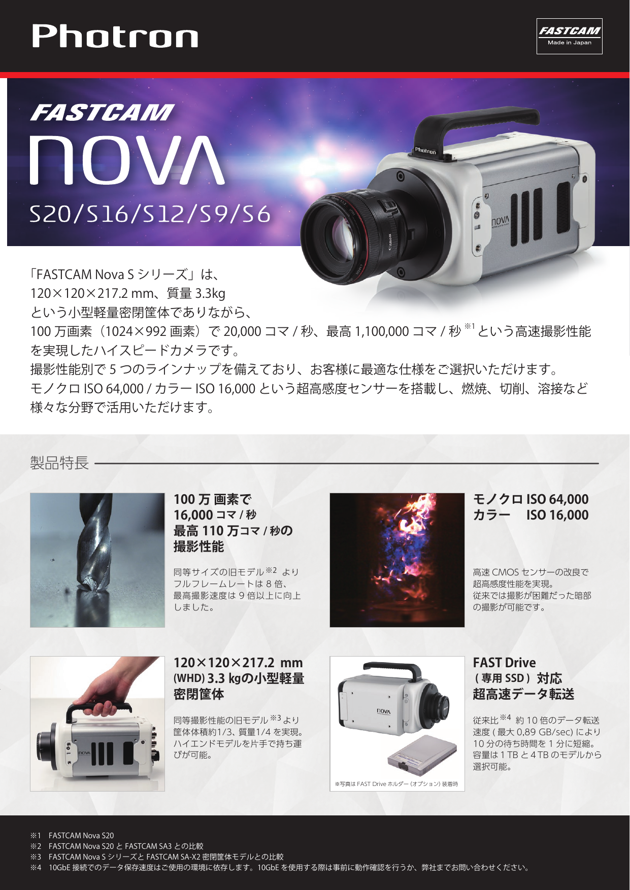 FASTCAM Nova Sシリーズカタログ