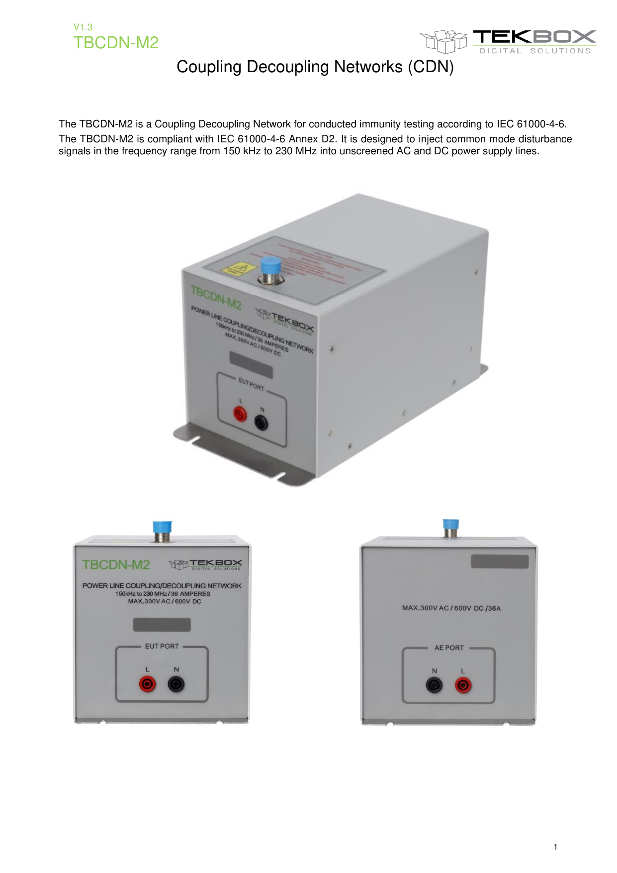 カップリングデカップリングネットワーク （CDN） TBCDN-M2 ユーザーマニュアル（英語）