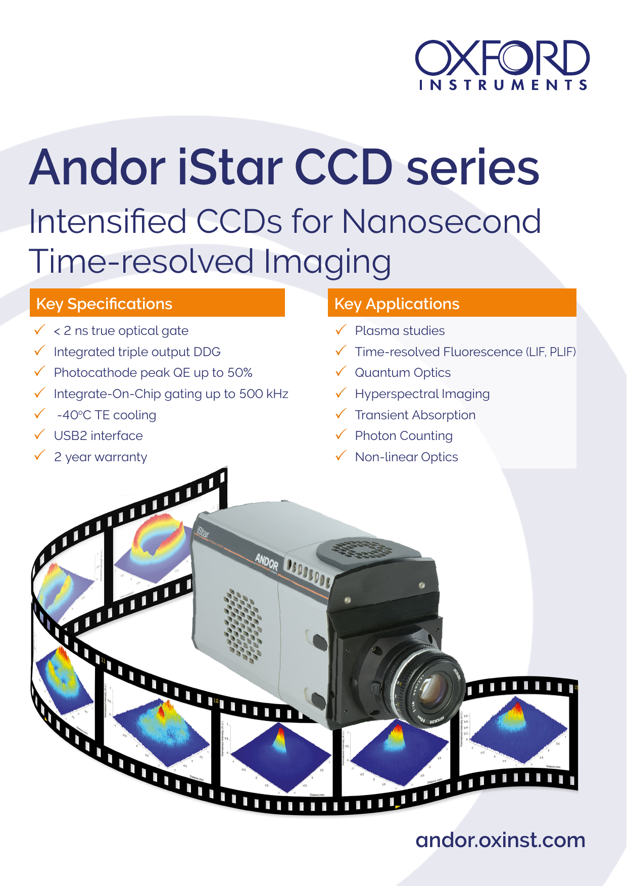 Andor iStar CCD series